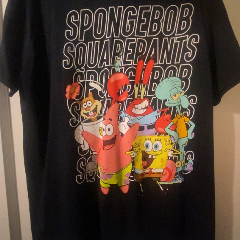 SpongeBob SquarePants Black Cotton Tee